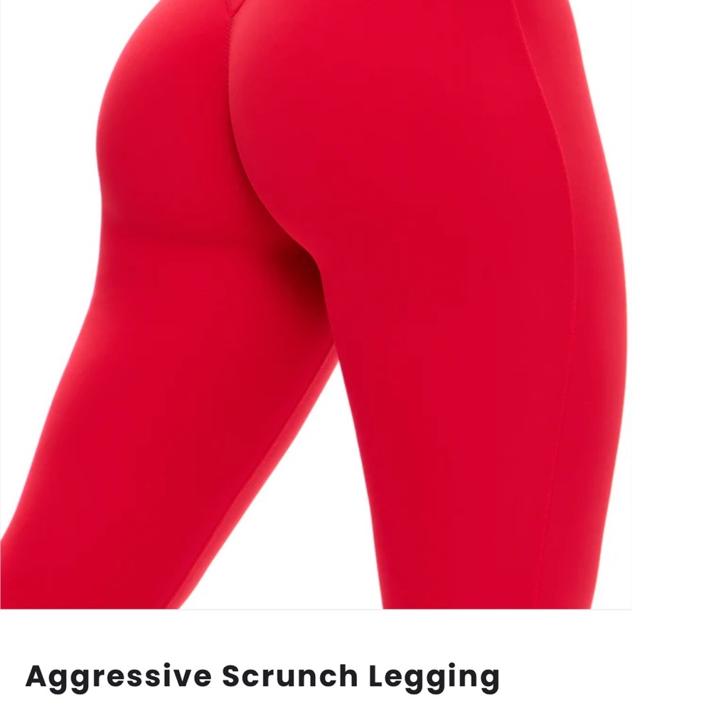 BuffBunny Red Aggressive Scrunch Legging